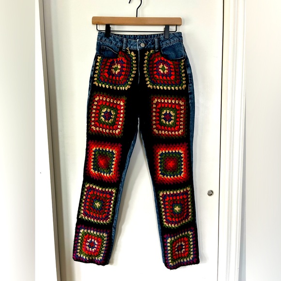 Farm Rio Crochet Jeans - Picture 1 of 5